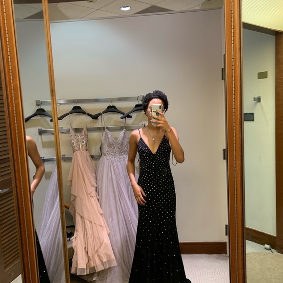 Jovani Black Beaded Prom Dress - Picture 3 of 5